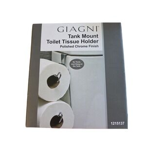 Giagni Tank‎ Mount Toilet Tissue Holder Polished Chrome Finish 1215137 NEW